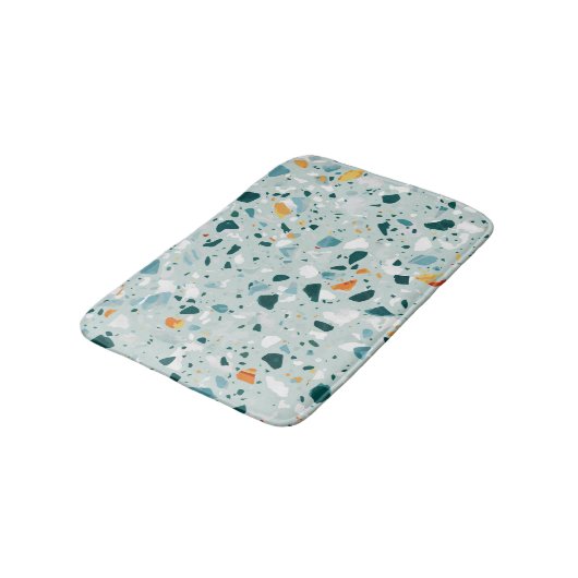 Mint Terrazzo Badmat (Gekanteld)