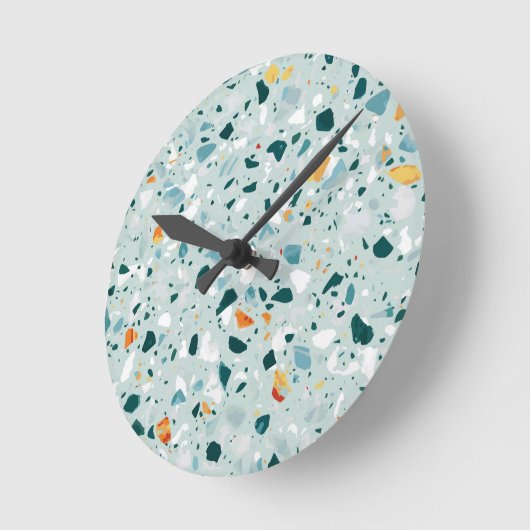 Mint Terrazzo Ronde Klok (Hoek)