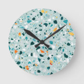 Mint Terrazzo Ronde Klok (Voorkant)