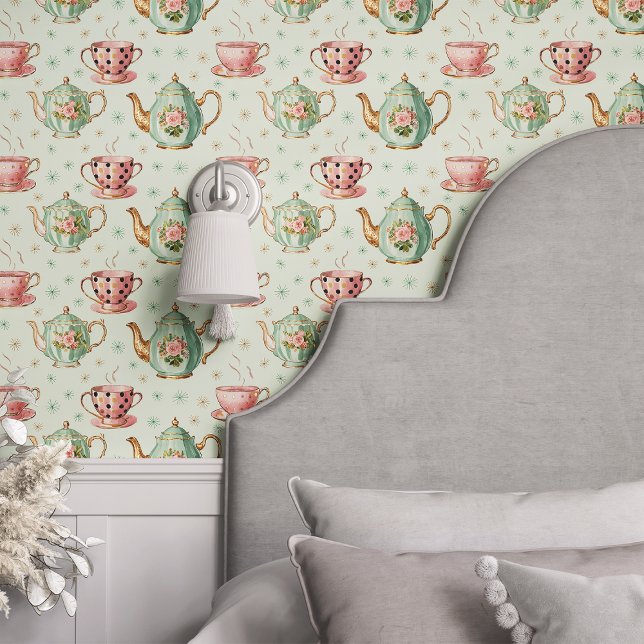  mint theeset behang (Creator heeft geüpload)