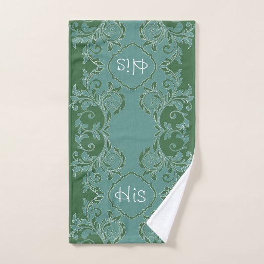 Mint Thyme Personalized die Zijn en haar aanpast Handdoek (Handdoek)