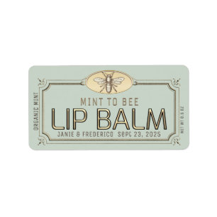 "MINT TO BE" BIOLOGISCHE MINT Bijenwas Trouwlippen Etiket