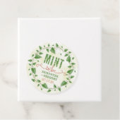 Mint to be bruiloft douche Waterverf bladkrans Bedankjes Labels (In situ)