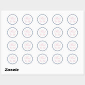 "Mint to be" bruiloft Sticker - Blush roze/marine (Vel)
