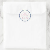 "Mint to be" bruiloft Sticker - Blush roze/marine (Tas)