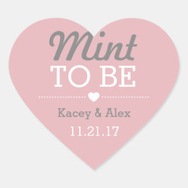 Mint To Be Heart Stickers Wedding Favors