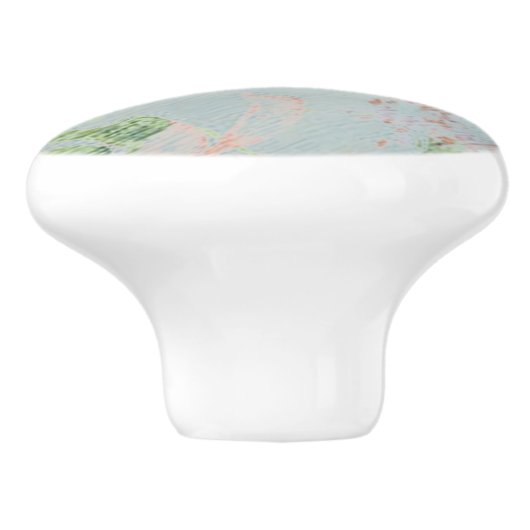 "Mint to be" keramische deurknop Knop (Zijkant)