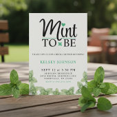 Mint to Be Mint Leaf Bridal Shower Kaart