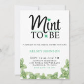 Mint to Be Mint Leaf Bruiloftsfeest Kaart (Voorkant)