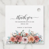 Mint to be, perzik, bloesem, munt bloemenbruiloft bedankjes labels (Achterkant)