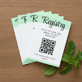 Mint to Be QR-code Huwelijkscadeau Registratie Bru Informatiekaartje