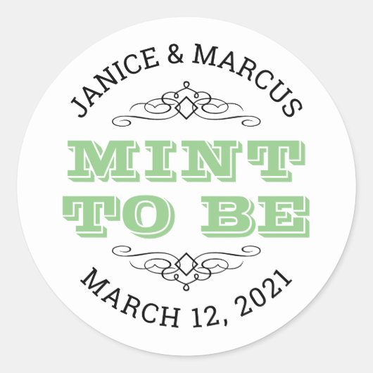 Mint To Be Stickers, Mintsjablonen Favorietenstick Ronde Sticker (Voorkant)