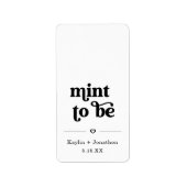 "Mint to Be" TicTac Mint Gum Wedding Favor Labels (Voorkant)