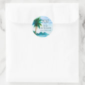 Mint to Be Tropical Island Beach bruiloft gunst Ronde Sticker (Tas)