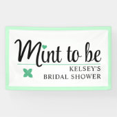 Mint to Be Trouw Bruidsfeest Spandoek (Horizontaal)