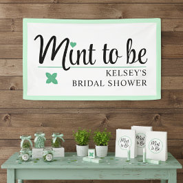 Mint to Be Trouw Bruidsfeest Spandoek