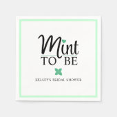 Mint to Be Wedding Bridal Shower Servet (Voorkant)