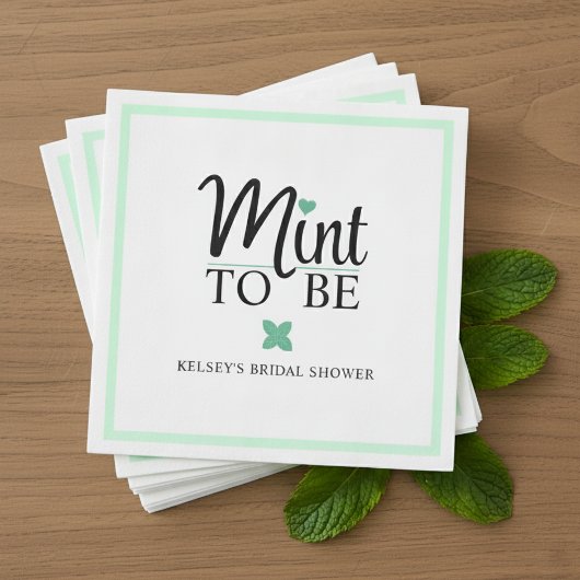 Mint to Be Wedding Bridal Shower Servet