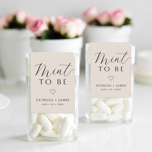 Mint to Be Wedding Favoriete Label