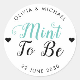 Mint To Be Wedding Snoep Bar Eten Favor Label
