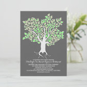 Mint tree elegante moderne bruiloft uitnodigingen (Staand voorkant)