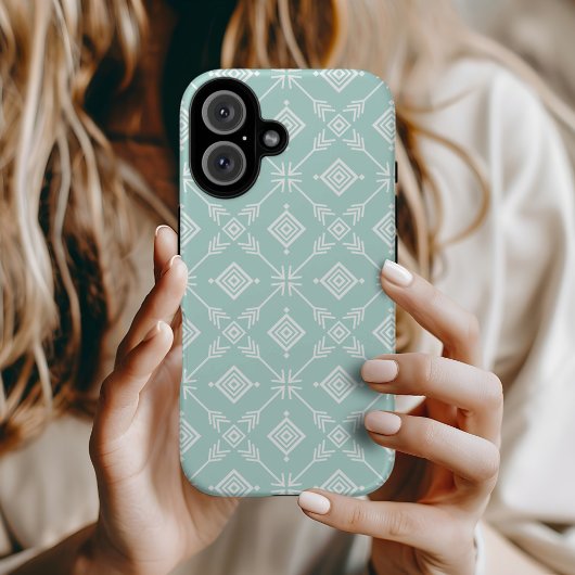 Mint Trendy Arrow Tribal Print Case-Mate iPhone Case
