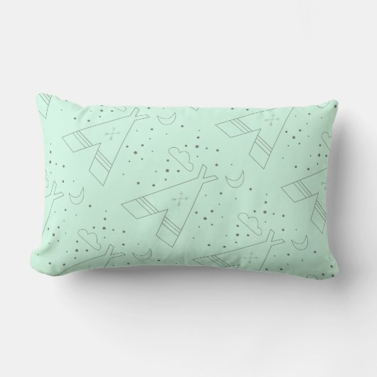 Mint Tribal Tepee Pattern Design Pillow Kussen (Voorkant)