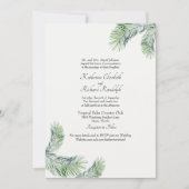 Mint Tropical Palm One Venue Wedding Website Kaart (Voorkant)