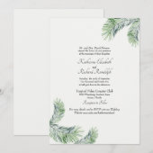 Mint Tropical Palm One Venue Wedding Website Kaart (Voorkant / Achterkant)