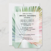 Mint Tropical Pink Green Leaf vrijgezellenfeest Kaart (Voorkant)