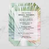 Mint Tropical Pink Green Leaf vrijgezellenfeest Kaart (Voorkant / Achterkant)