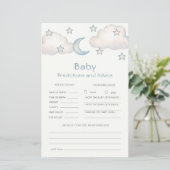 Mint Turquois Boy Baby shower Voorspellingen & Adv (Staand voorkant)