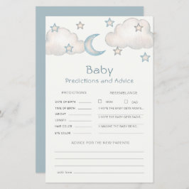 Mint Turquois Boy Baby shower Voorspellingen & Adv