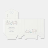 Mint Turquoise Boy Baby shower Bedankdoosjes (Uitgevouwen)