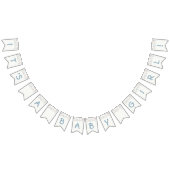 Mint Turquoise Boy Baby shower bunting banner (Alle)