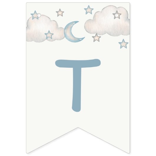 Mint Turquoise Boy Baby shower bunting banner (Tweede vlag)