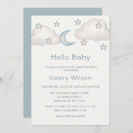 Mint Turquoise Boy Baby shower Kaart