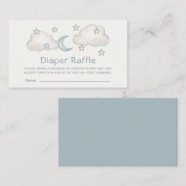 Mint Turquoise Boy Baby shower Luier Raffle Informatiekaartje