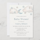 Mint Turquoise Boy Baby shower Uitnodiging (Voorkant)