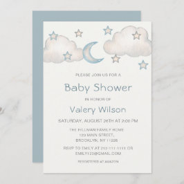 Mint Turquoise Boy Baby shower Uitnodiging
