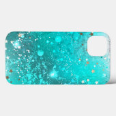 Mint Turquoise Foil Achtergrond Case-Mate iPhone Case (Achterkant (horizontaal))