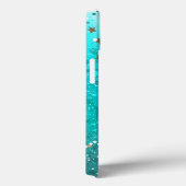Mint Turquoise Foil Achtergrond Case-Mate iPhone Case (Achterkant / Rechts)