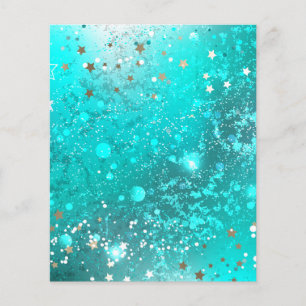 Mint Turquoise Foil Achtergrond Flyer