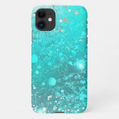 Mint Turquoise Foil Achtergrond iPhone Hoesje (Achterkant)