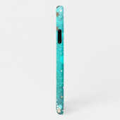 Mint Turquoise Foil Achtergrond iPhone Hoesje (Rechterkant)