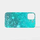 Mint Turquoise Foil Achtergrond iPhone Hoesje (Achterkant horizontaal)