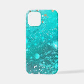 Mint Turquoise Foil Achtergrond iPhone Hoesje (Achterkant)