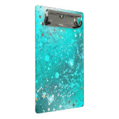Mint Turquoise Foil Achtergrond Mini Klembord (Schuin)