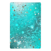 Mint Turquoise Foil Achtergrond Mini Klembord (Achterkant)