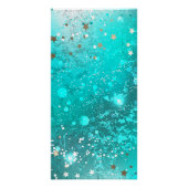 Mint Turquoise Foil Achtergrond Perfect Poster (Voorkant)